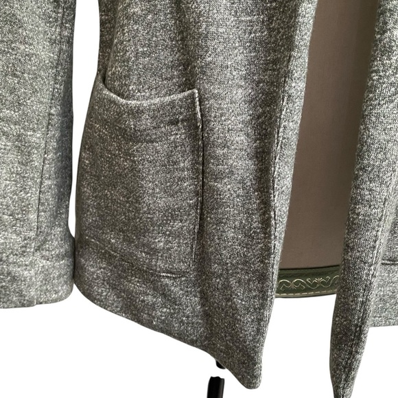 Lauren Conrad Green Gray Knit Blazer Open Front Cotton Sweater Jacket Size XS - Picture 4 of 14
